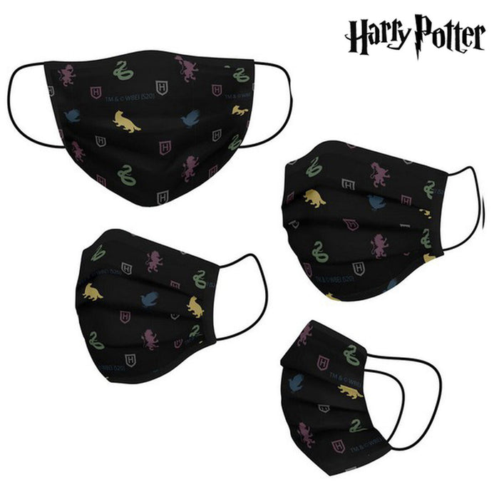 Mască igienică de pânză reutilizabilă Harry Potter Adult Negru
