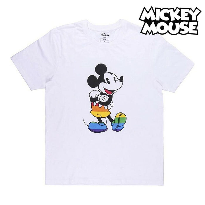 Tricou cu Mânecă Scurtă Disney Pride Alb