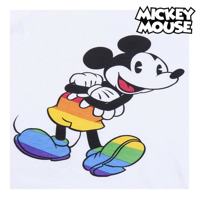 Tricou cu Mânecă Scurtă Disney Pride Alb