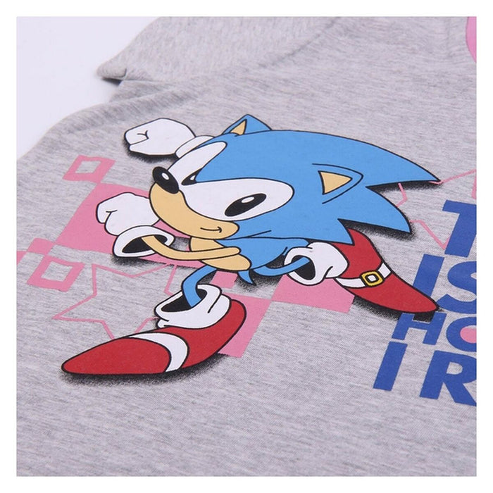 Pijama Infantil Sonic Gri