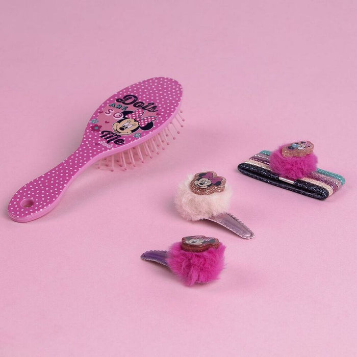 Accesorii pentru Păr Minnie Mouse Roz (8 pcs)