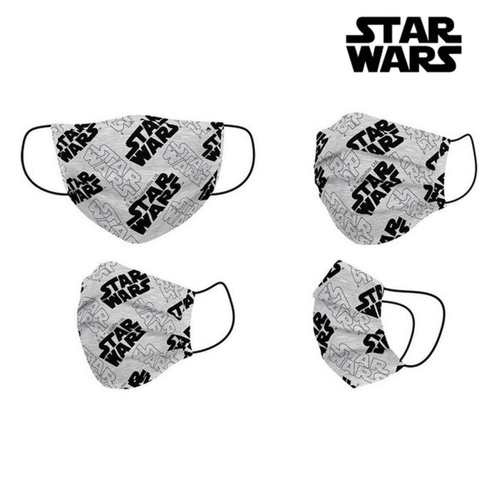 Mască facială igienică Star Wars + 11 Ani Gri