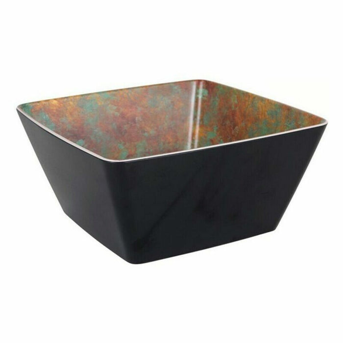 Salatieră Viejo Valle Goji Melamina Negru 25 x 25 x 12 cm (3 Unități)