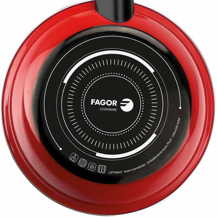 Tigaie FAGOR Optimax Roșu Oțel emailat (Ø 28 cm)