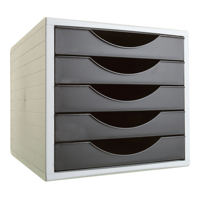 Dulap de dosare modular Archivo 2000 ArchivoTec Serie 4000 5 sertare Din A4 Negru 34 x 27 x 26 cm