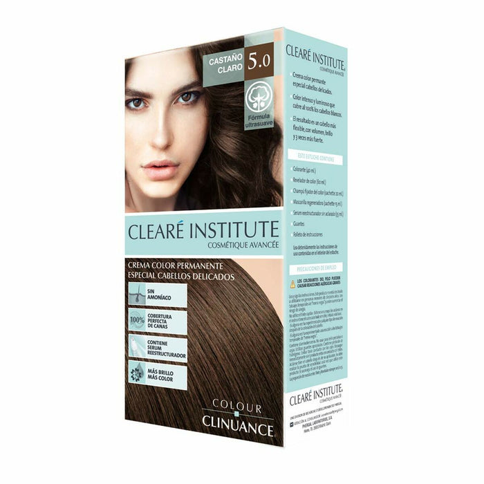 Colorare Permanentă Cremă Clearé Institute Colour Clinuance Nº 5.0-castaño claro