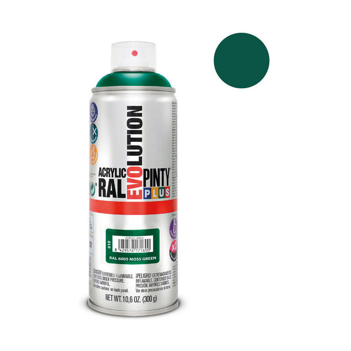 Spray cu vopsea Pintyplus Evolution RAL 6005 400 ml Moss Green