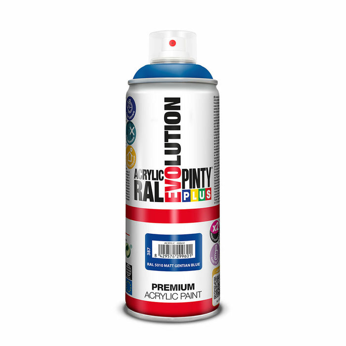 Spray cu vopsea Pintyplus Evolution RAL 5010 Gentian Blue 400 ml Mat