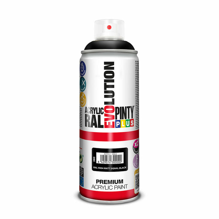 Spray cu vopsea Pintyplus Evolution RAL 9004 Signal Black 400 ml Mat
