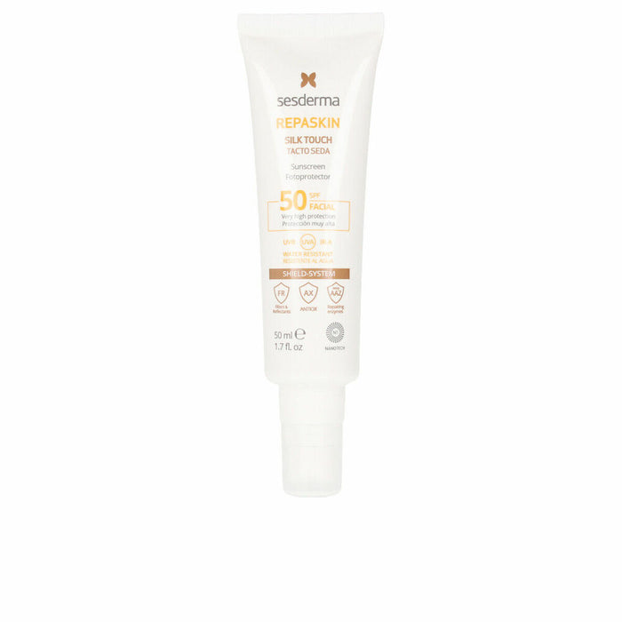 Protector Solar de Față Sesderma Repaskin Finisare mătăsoasă Spf 50 (50 ml)