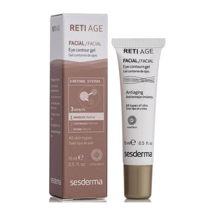 Gel pentru conturul ochilor Sesderma Reti Age, antiîmbătrânire, anti-rid, iluminator, de zi și de noapte, 15 ml