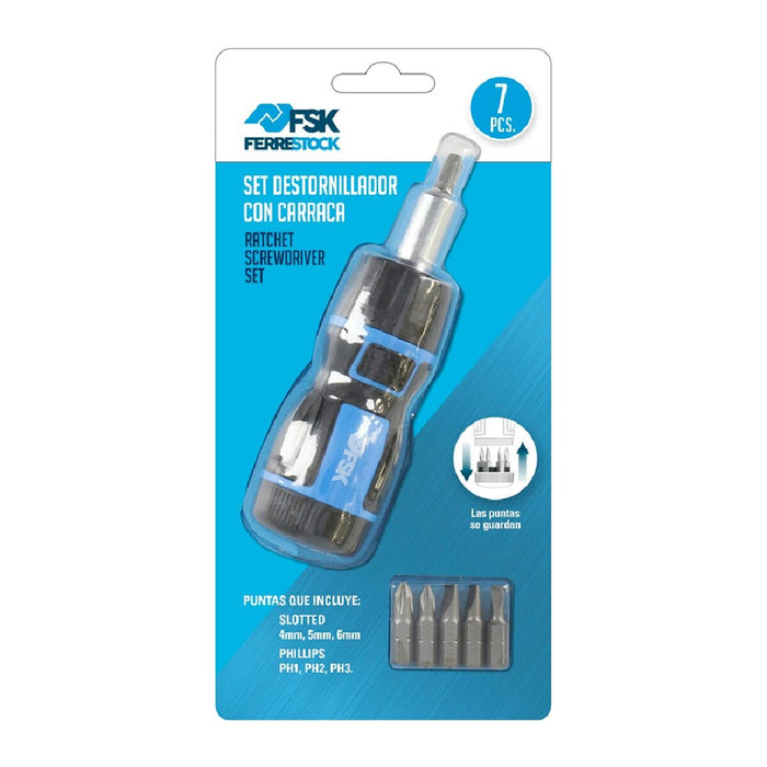 Set de șurubelnițe  Ferrestock Șurubelniță Carraca (6 pcs)