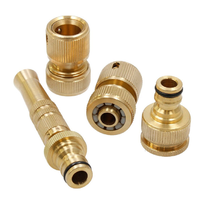 Montaj Ferrestock 3/4" H 3/4" - M 1/2" Alamă Furtun 13 mm (4 Piese)