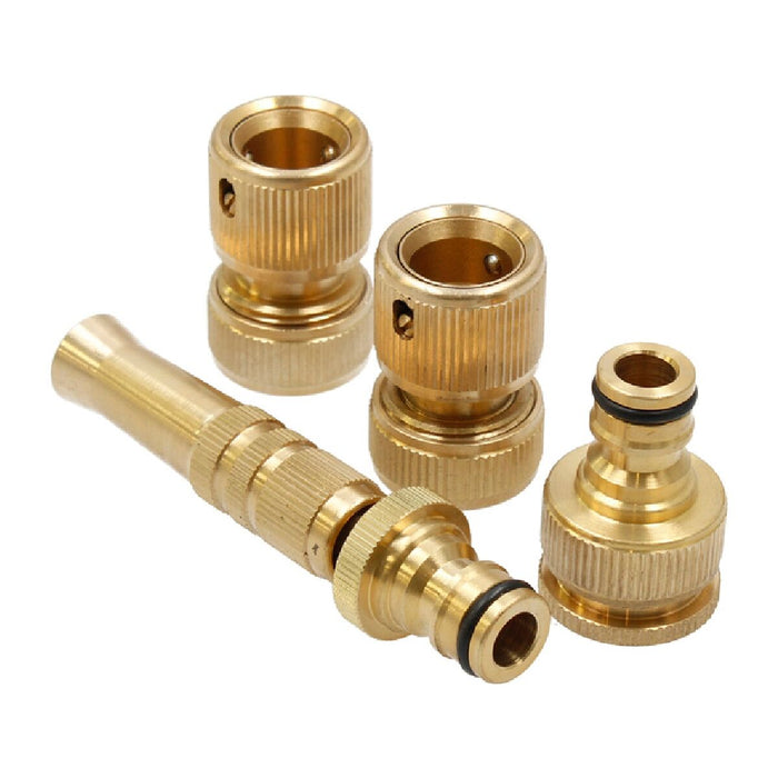 Montaj Ferrestock 3/4" H 3/4" - M 1/2" Alamă Furtun 13 mm (4 Piese)
