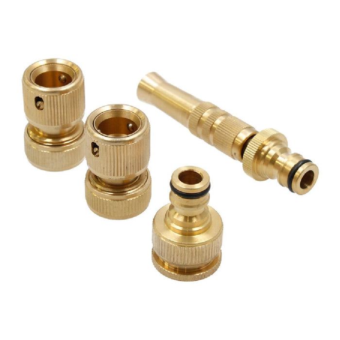 Montaj Ferrestock 3/4" H 3/4" - M 1/2" Alamă Furtun 13 mm (4 Piese)