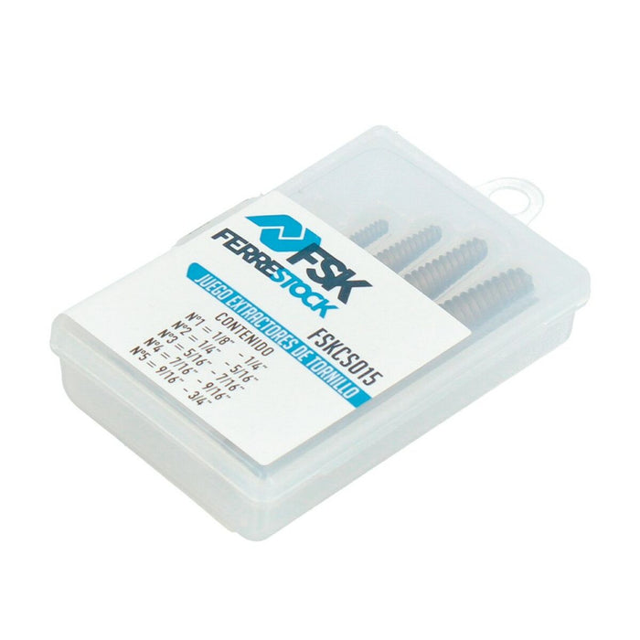 Set extractor Ferrestock 1/8" 3/4" 5 pcs