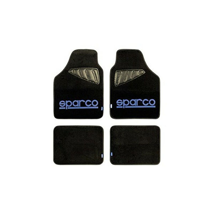 Set de covoraș pentru podea auto Sparco SPC1901 Universal Negru/Albastru (4 pcs)