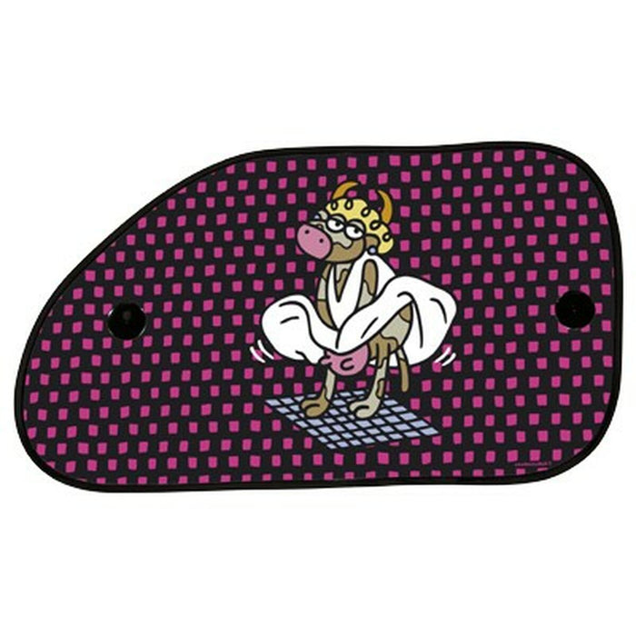 Parasolar lateral Kukuxumusu Kuku Pepita Roz Negru 65 x 38 cm 2 Piese