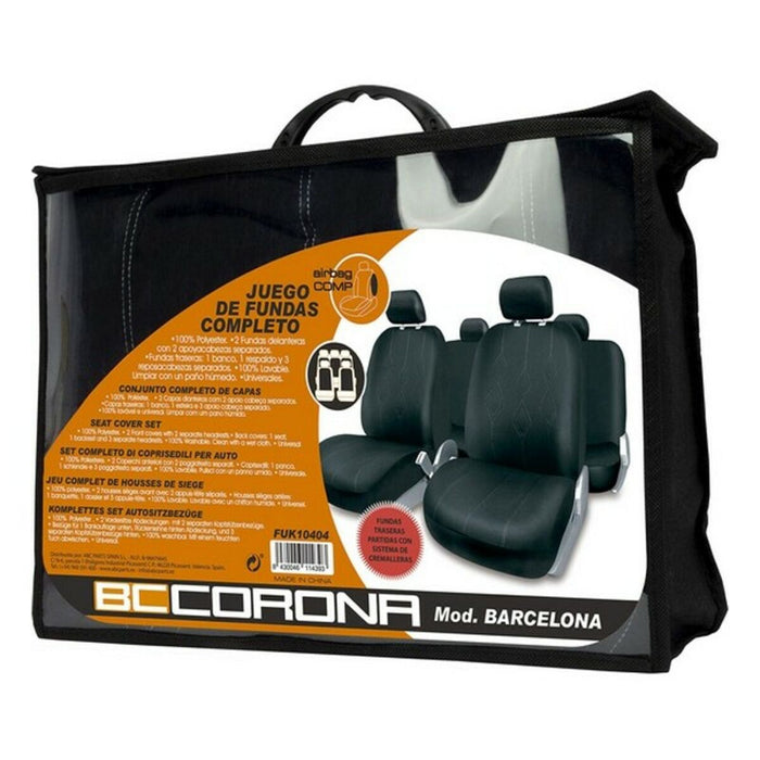 Set de Huse pentru Scaune BC Corona FUK10404 Negru (11 PCS)