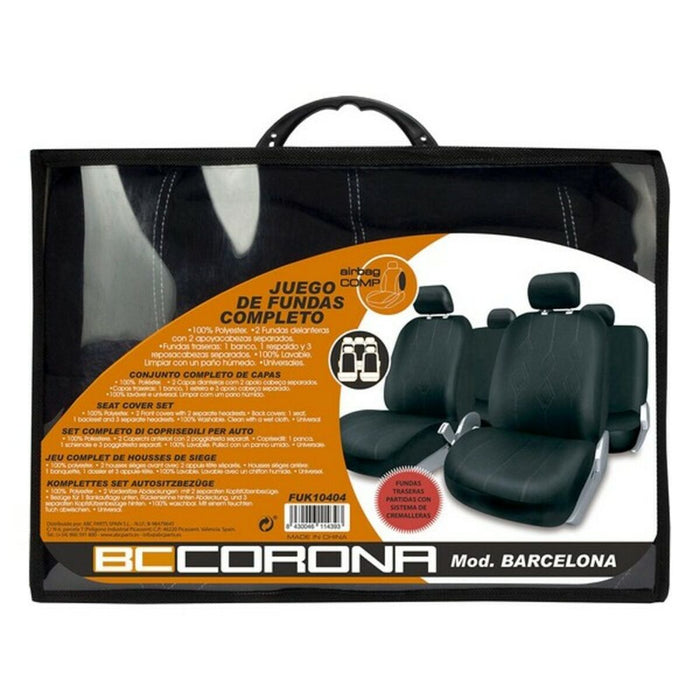 Set de Huse pentru Scaune BC Corona FUK10404 Negru (11 PCS)