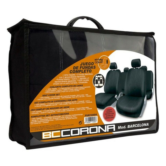 Set de Huse pentru Scaune BC Corona FUK10404 Negru (11 PCS)