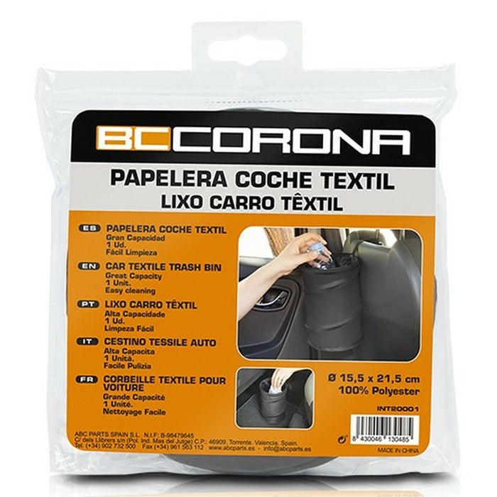 Car Litter Bin BC Corona INT20001 Negru Textilă