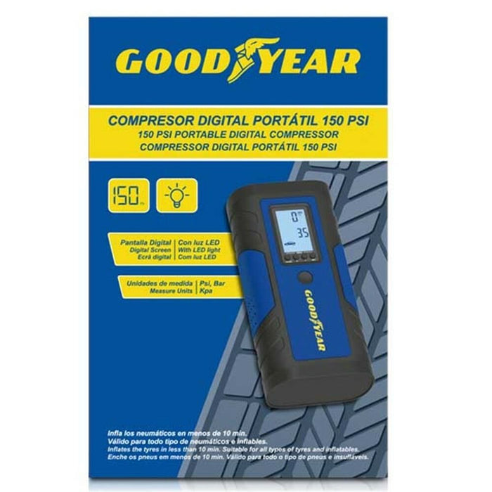Compresor de aer portabil cu LED Goodyear GOD0019 2600 mAh 150 PSI 7,4 V