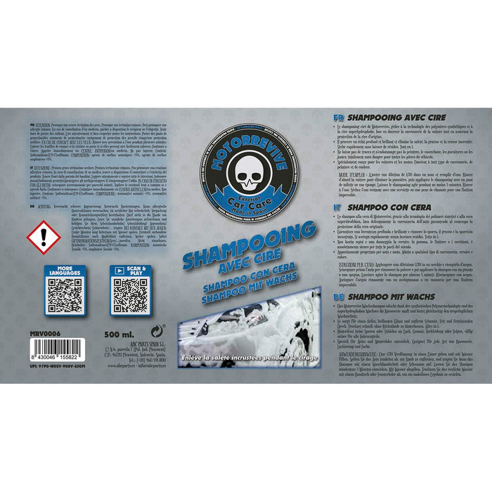 Șampon auto Motorrevive Ceară 500 ml