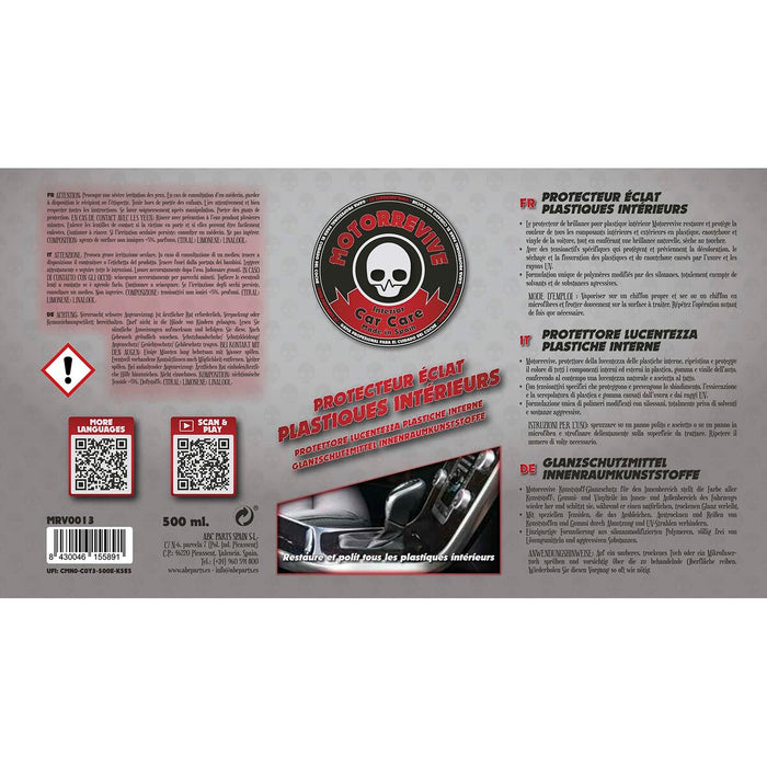 Soluție de curățat tabloul de bord Motorrevive MRV0013 Lămâie 500 ml Finisaj lucios