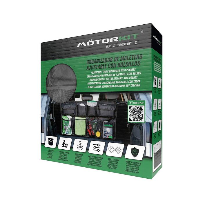 Organizator portbagaj auto Motorkit MOT2705 Negru Reglabil
