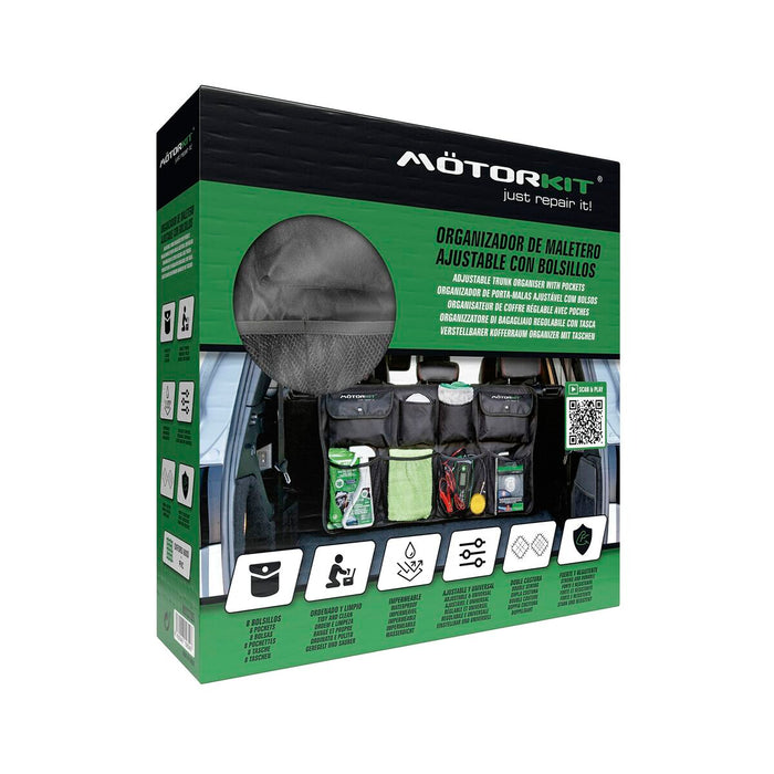 Organizator portbagaj auto Motorkit MOT2705 Negru Reglabil