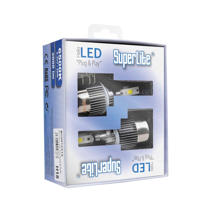 Kit de conversie Halogen LED Superlite BOM12313 H15 28 W 6500 K LED