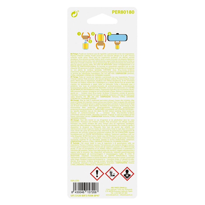 Odorizant pentru Mașină Paradise Scents PER80180 Șnur pentru agățat Citronela 5 ml