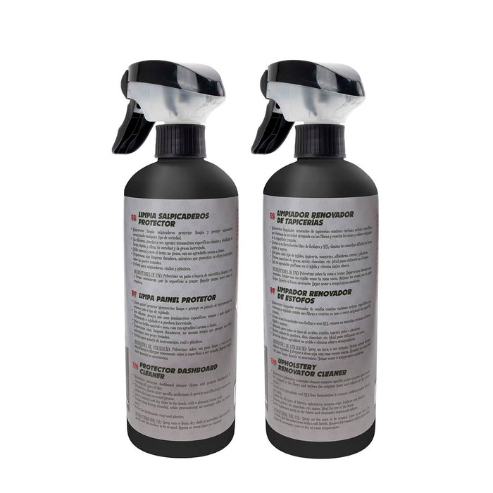 Kit de curățare et de depozitare Motorrevive Soluție de curățat tapițeria Soluție de curățat tabloul de bord 2 Unități