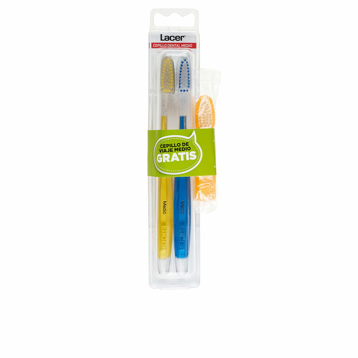 Periuță de Dinți Lacer Technic Medio (3 Piese) (2 Unități)