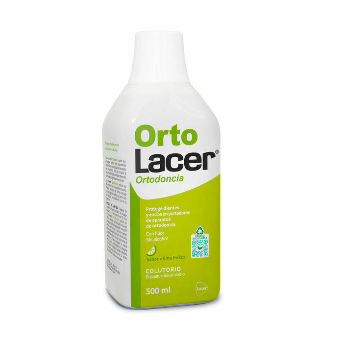 Apă de Gură Lacer Ortolacer Îngrijiri ortodontice Lămâie verde 500 ml