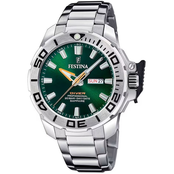 Ceas Bărbați Festina F20665/2 Verde Argintiu