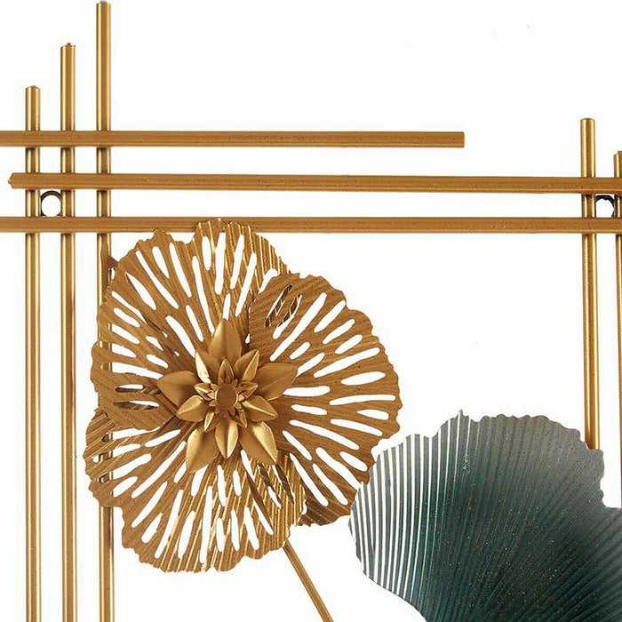 Decorațiune Suspendată Květiny 2 Piese Mural Metal (37 x 3 x 92 cm)