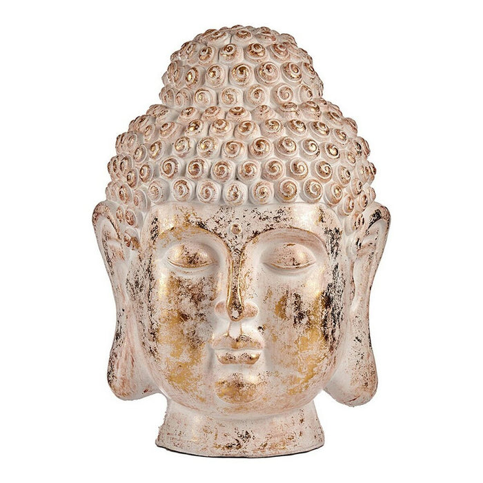 Figurină decorativă de grădină Buda Cap Alb/Argintiu Polirășină (45,5 x 68 x 48 cm)