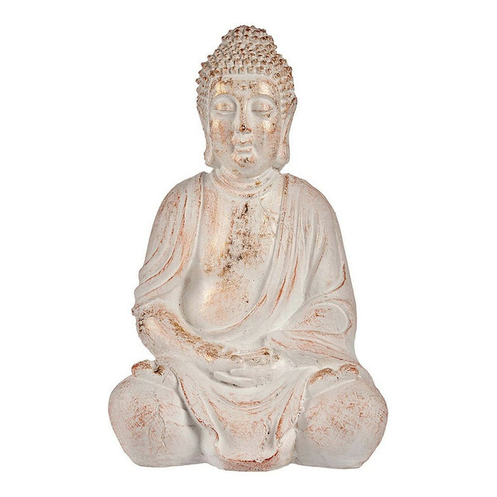 Figurină decorativă de grădină Buda Alb/Argintiu Polirășină (24,5 x 50 x 31,8 cm)
