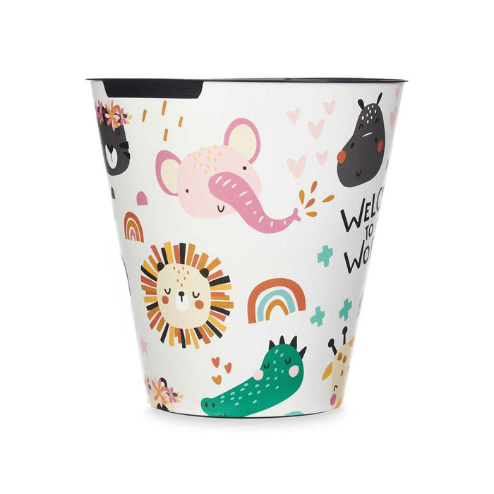 Coș de gunoi pentru hârtie Multicolor Plastic animale 10 L