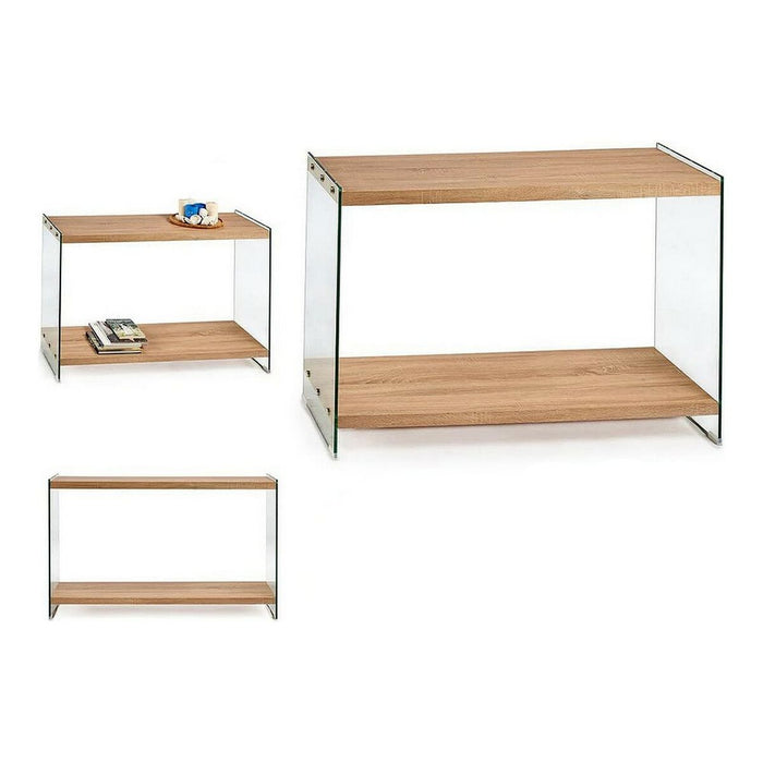 Mobilier pentru Hol Maro Transparent Sticlă Lemn MDF 40 x 76 x 120 cm
