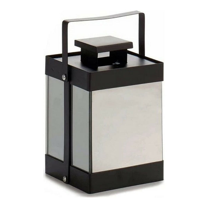 Lanternă LED Negru Oglindă 12,5 x 18,5 x 12,5 cm