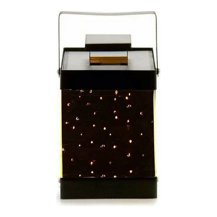 Lanternă LED Negru Oglindă 12,5 x 18,5 x 12,5 cm