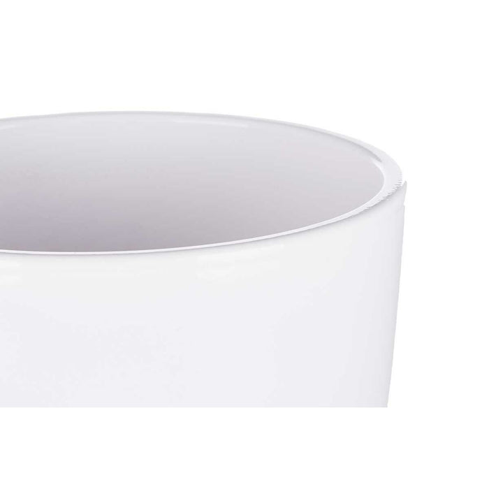 Set de ghivece Ø 22 cm Ø 28 cm 2 Piese Alb Argilă