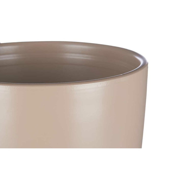 Set de ghivece Ø 22 cm Ø 28 cm 2 Piese Bej Argilă