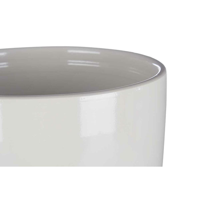 Set de ghivece Ø 22 cm Ø 28 cm 2 Piese Gri Argilă