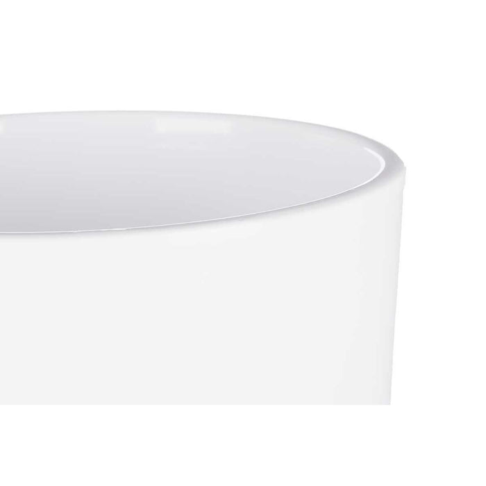 Set de ghivece Ø 22 cm Ø 27 cm 2 Piese Alb Argilă