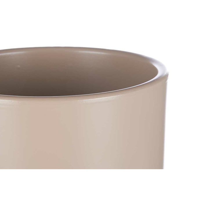 Set de ghivece Ø 22 cm Ø 27 cm 2 Piese Bej Argilă
