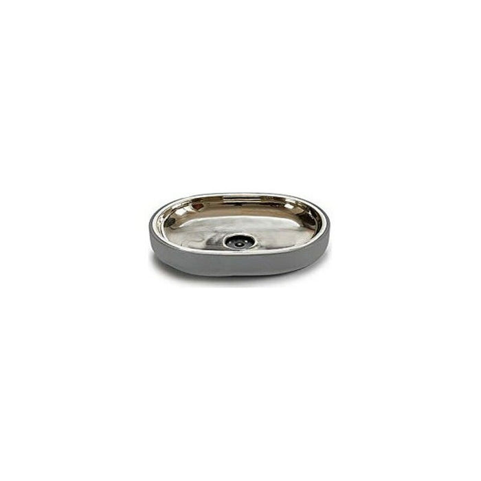 Săpunieră Argintiu Oțel inoxidabil Plastic 9,5 x 2,5 x 13 cm